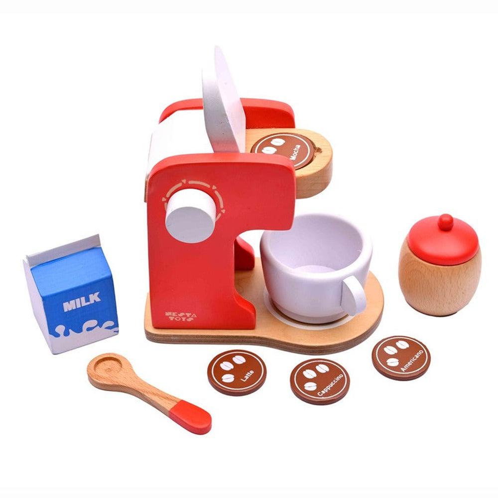 Nesta Toys Brew & Play: 9 Pieces Wooden Coffee Maker Pretend Play Set (3-7 Years)