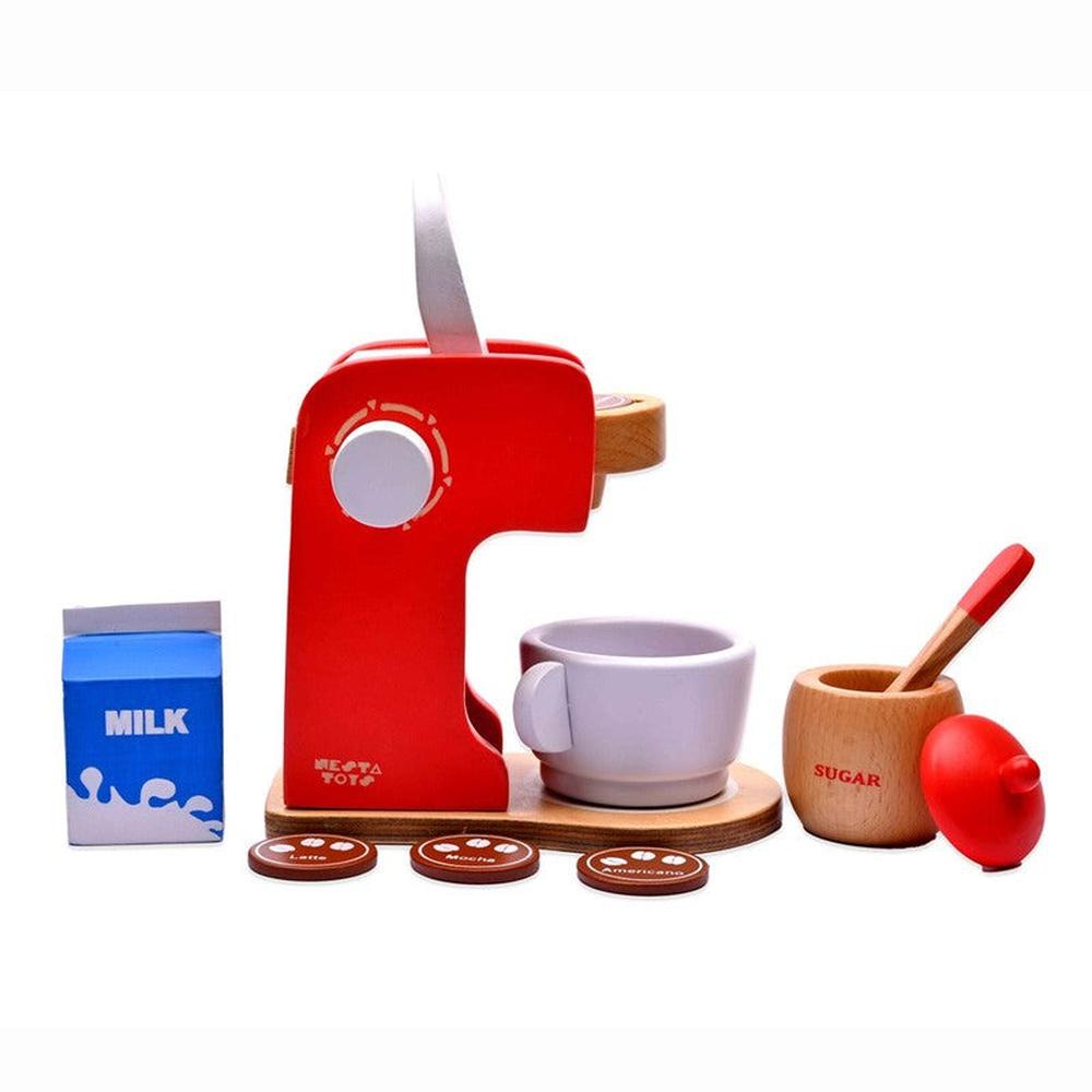 Nesta Toys Brew & Play: 9 Pieces Wooden Coffee Maker Pretend Play Set (3-7 Years)