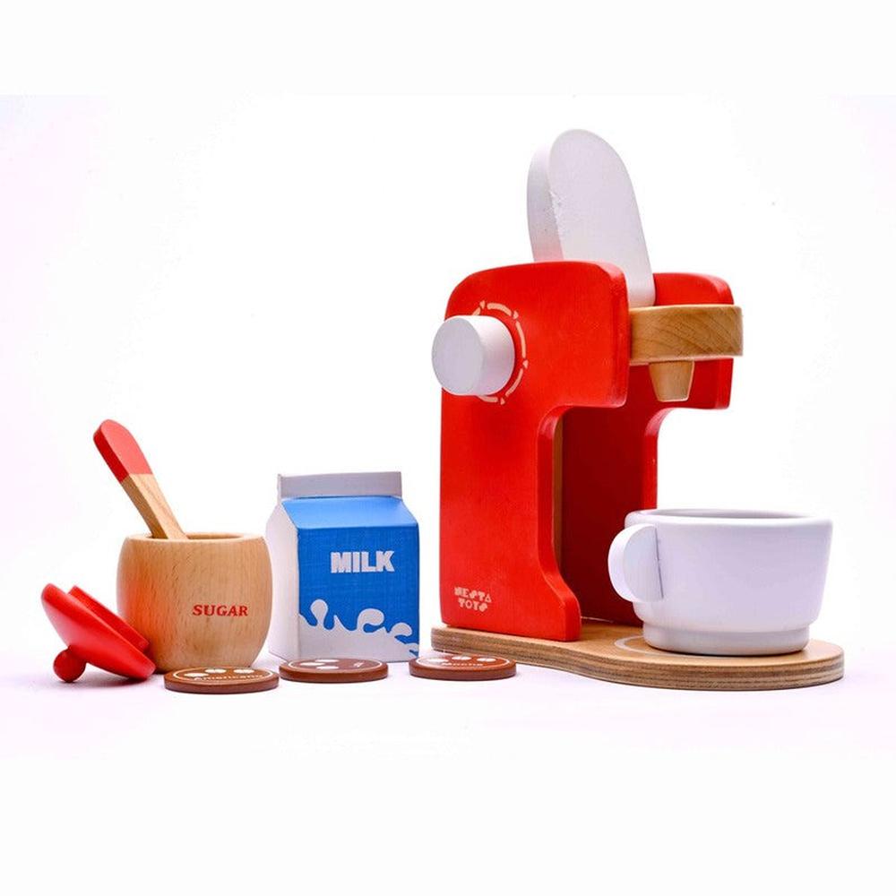 Nesta Toys Brew & Play: 9 Pieces Wooden Coffee Maker Pretend Play Set (3-7 Years)