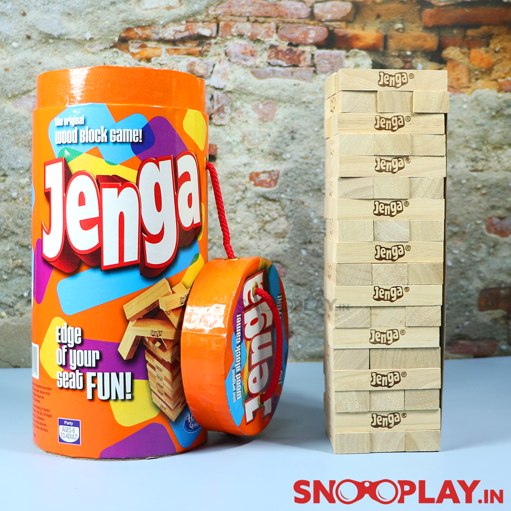 Hasbro Original Jenga by Funskool with Tube Storage Packaging (6 Years till Grown Ups)