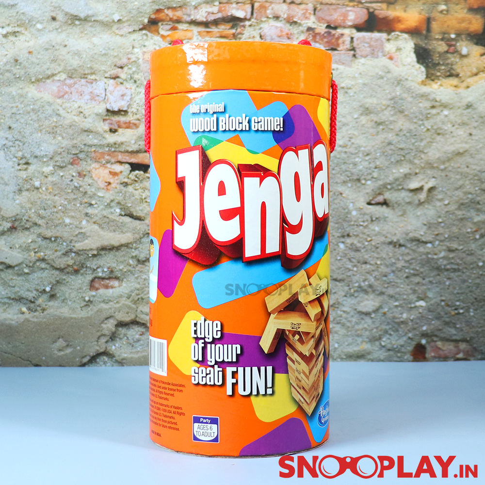 Hasbro Original Jenga by Funskool with Tube Storage Packaging (6 Years till Grown Ups)