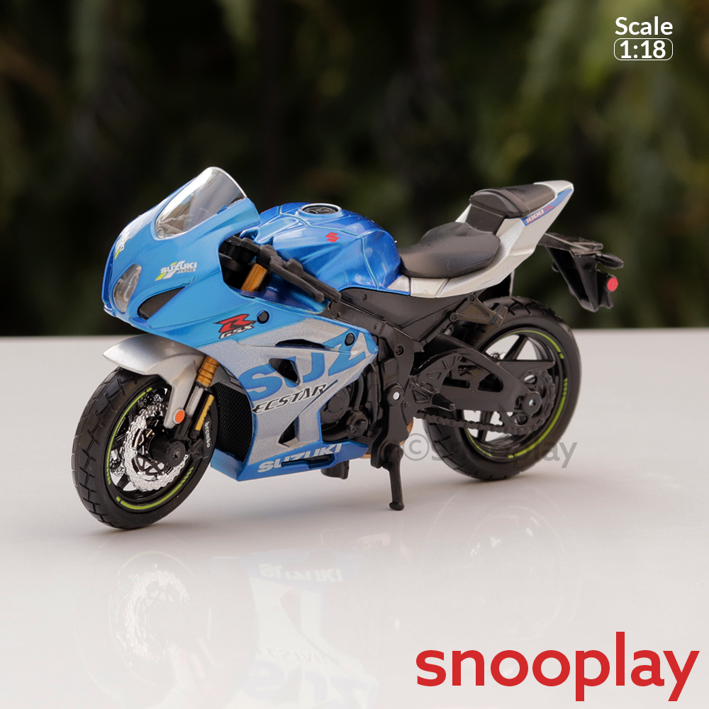 Bburago Original Suzuki GSX-R1000 R 2021 Licensed Diecast Bike | 1:18 Scale Model (14 Years Till Grown Ups)