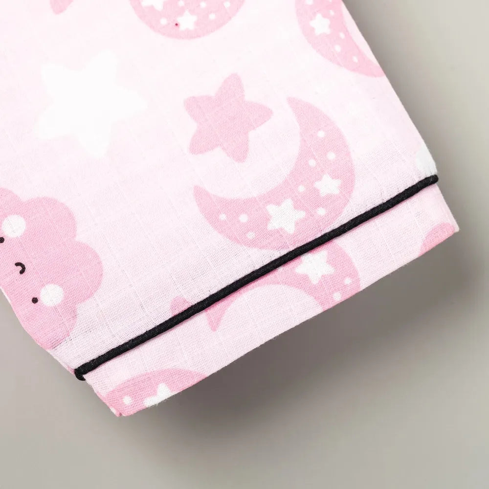 Beelittle Pink Moon 2-Piece Muslin Pyjamas Set