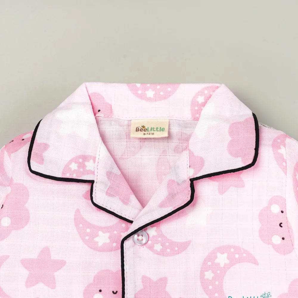 Beelittle Pink Moon 2-Piece Muslin Pyjamas Set