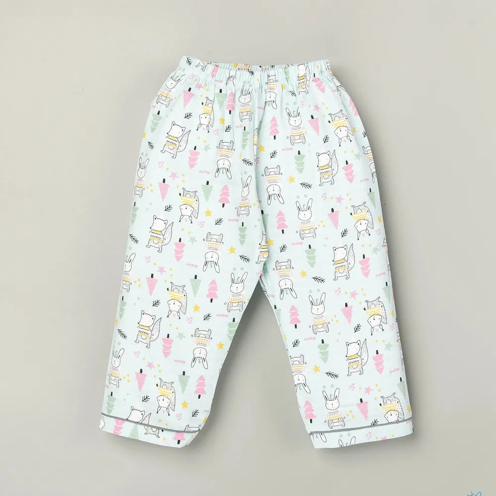 Beelittle Winter Bunny 2-Piece Muslin Pyjamas Set
