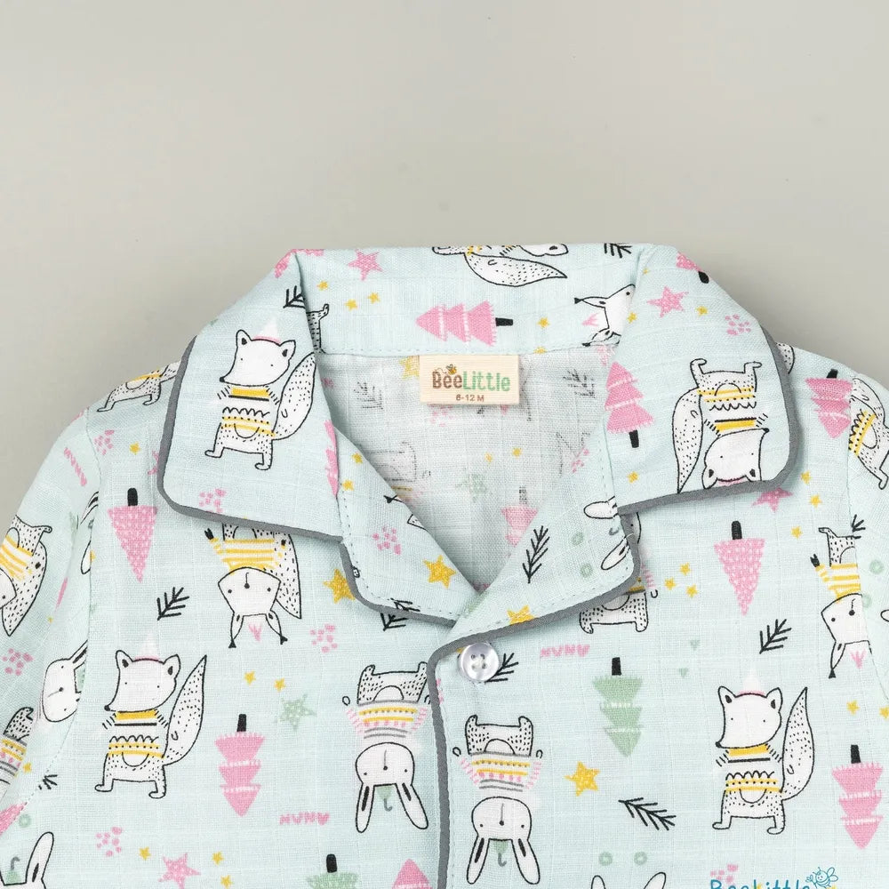 Beelittle Winter Bunny 2-Piece Muslin Pyjamas Set