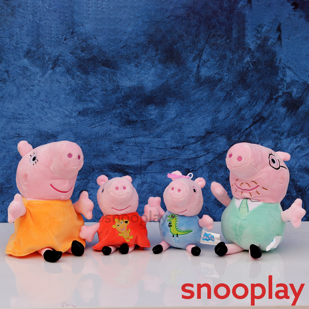 Original Peppa Pig Family Combo - 4 Plush Toys | Licensed Peppa Pig Toys (6 Months - 7 Years)