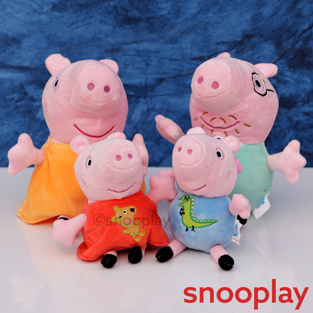 Original Peppa Pig Family Combo - 4 Plush Toys | Licensed Peppa Pig Toys (6 Months - 7 Years)