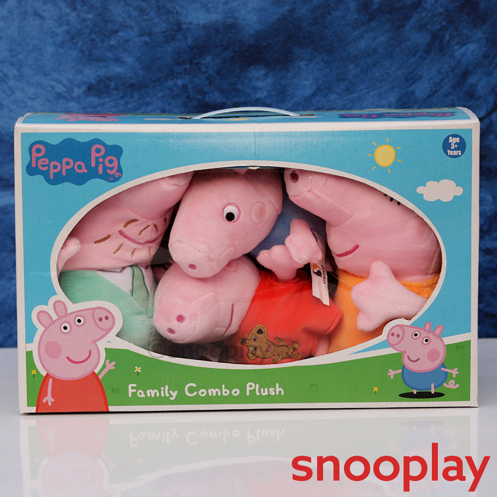 Original Peppa Pig Family Combo - 4 Plush Toys | Licensed Peppa Pig Toys (6 Months - 7 Years)