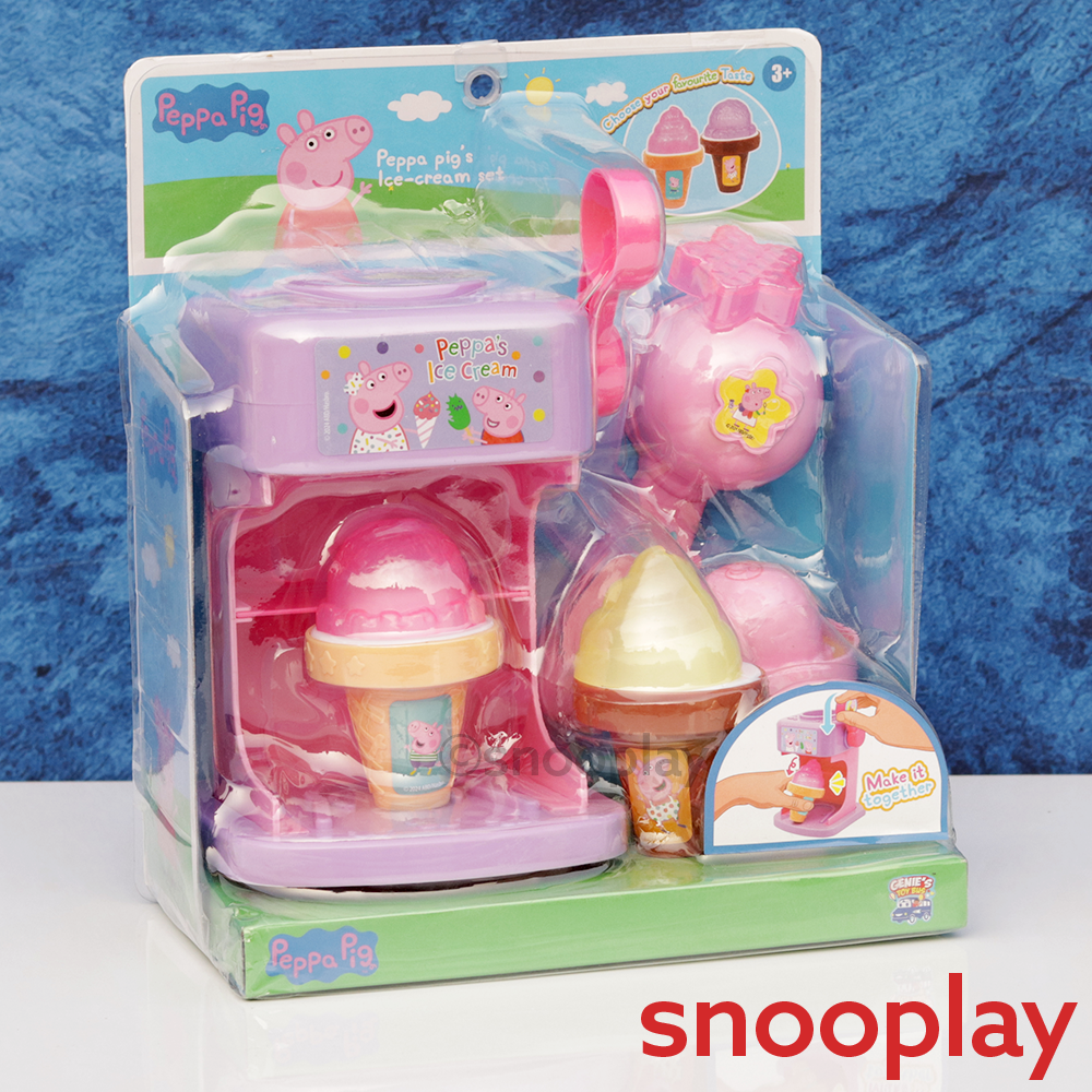 Peppa Pig Original Licensed Ice-Cream Set with Machine - 7 Pieces (3-5 Years)