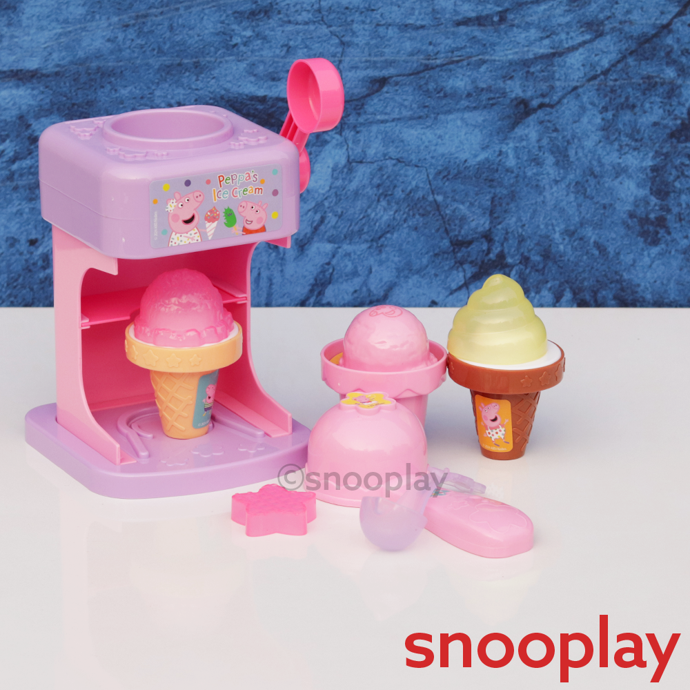 Peppa Pig Original Licensed Ice-Cream Set with Machine - 7 Pieces (3-5 Years)