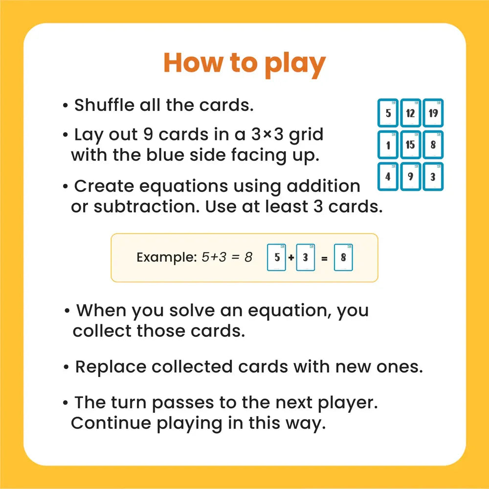 Stemplay Labs Pictomath 6+ Educational Card Game