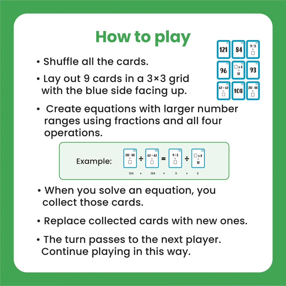 Stemplay Labs Pictomath 8+(Level 2) Educational Card Game