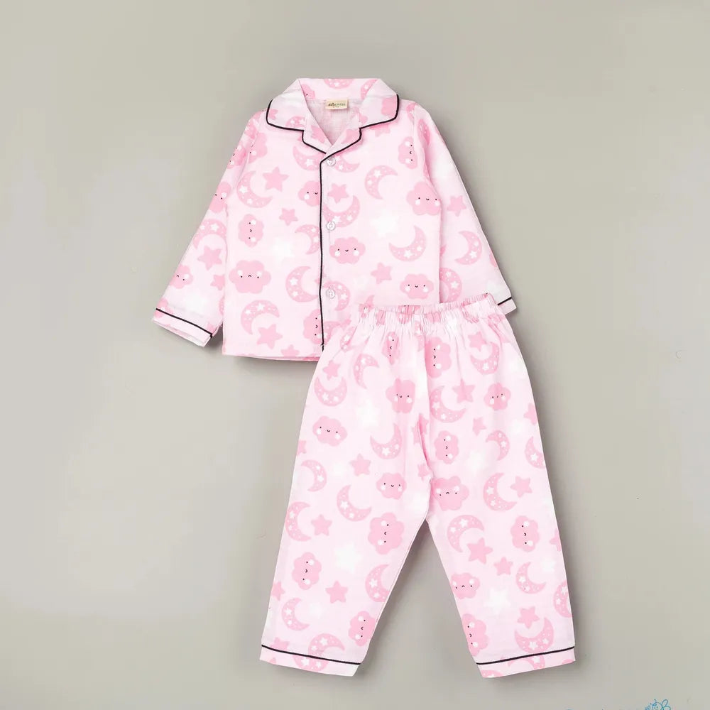 Beelittle Pink Moon 2-Piece Muslin Pyjamas Set