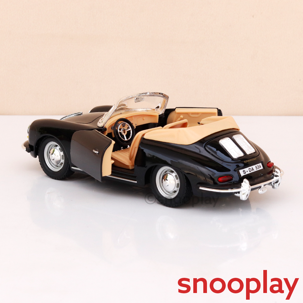 Bburago Original Porsche 356B Cabriolet (1961) Licensed Diecast Car | 1:24 Scale Model (14 Years Till Grown Ups)