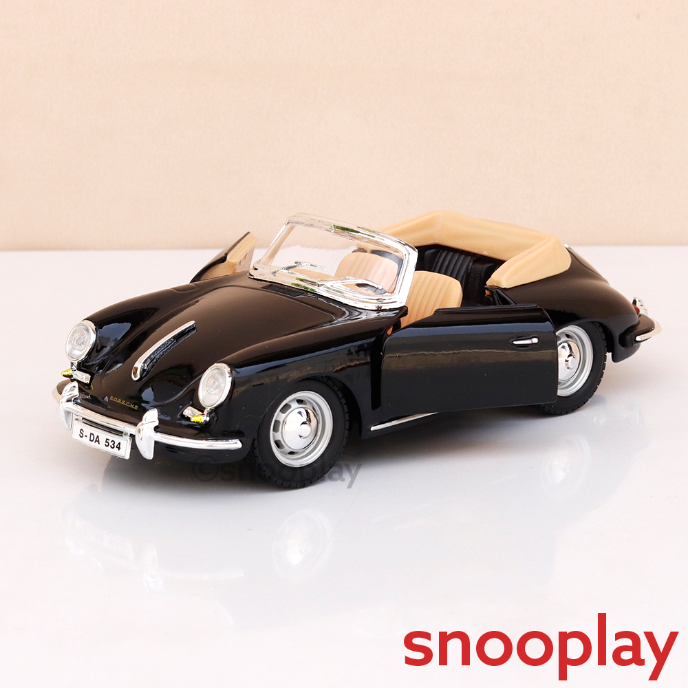 Bburago Original Porsche 356B Cabriolet (1961) Licensed Diecast Car | 1:24 Scale Model (14 Years Till Grown Ups)