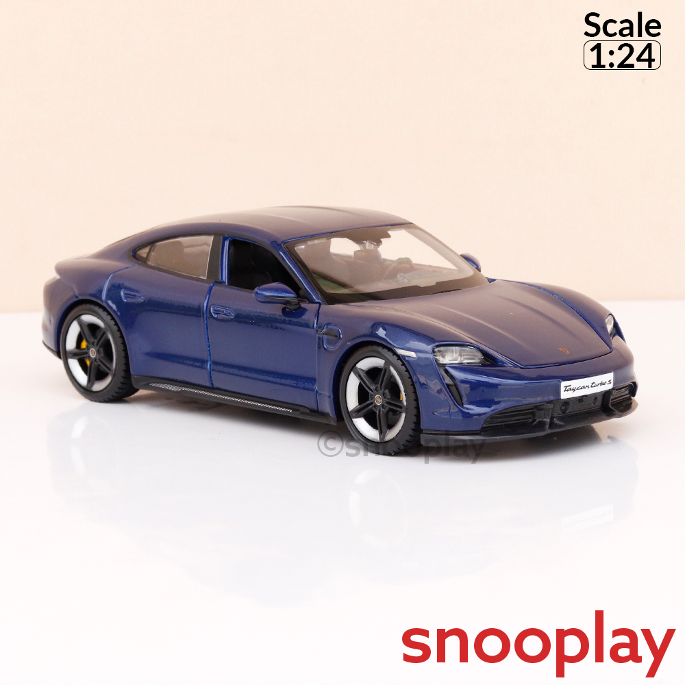Bburago Original Porsche Taycan Turbo S Licensed Diecast Car | 1:24 Scale Model (14 Years Till Grown Ups)