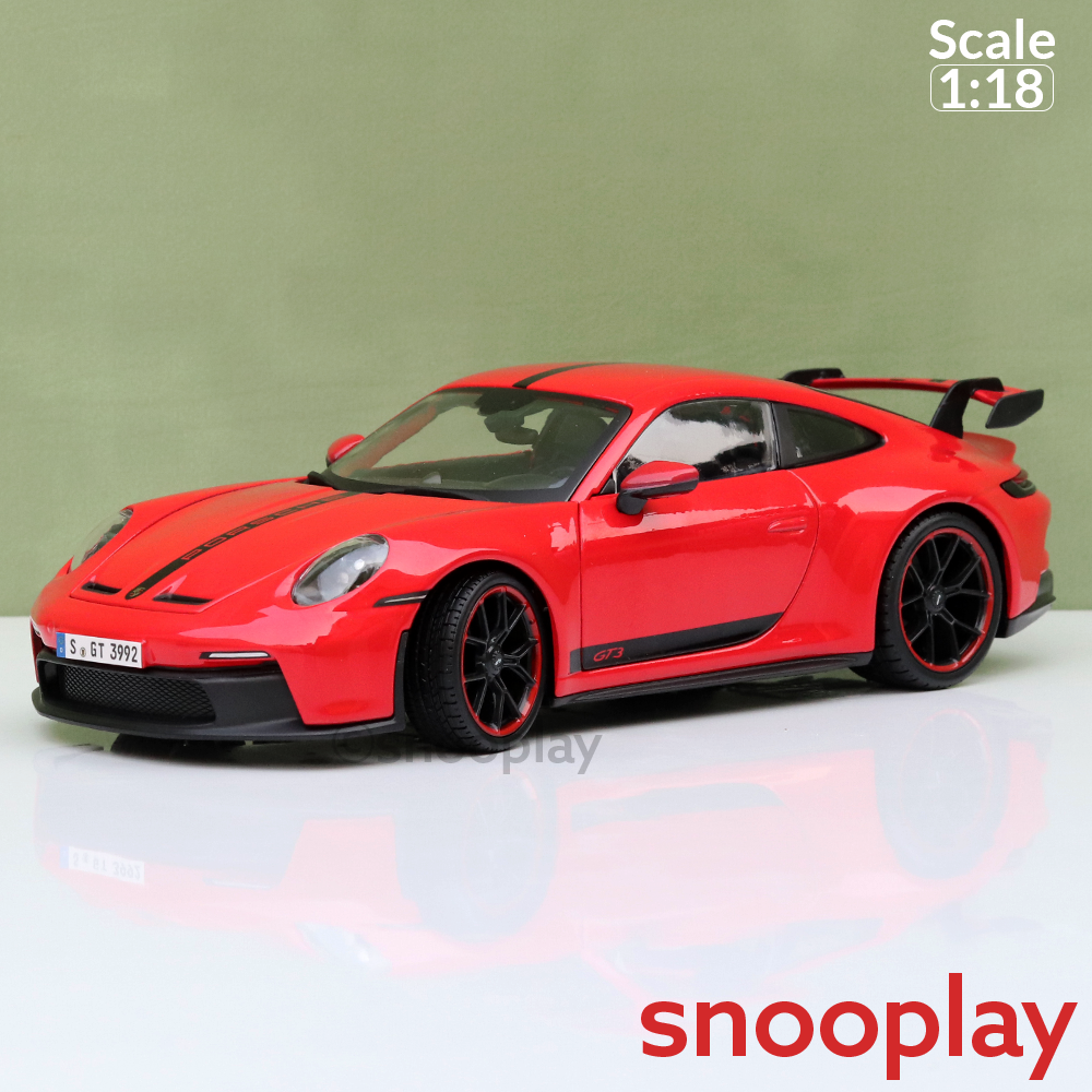 Maisto Original Porsche 911 GT3 Licensed Diecast Car | 1:18 Scale (14 Years till Grown Ups)
