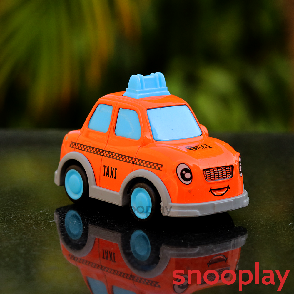 Pack of 6 Small Diecast Vehicles Set - Ship, Taxi, Airplane, Bullet Train, Bus & Tram (2-8 Years)