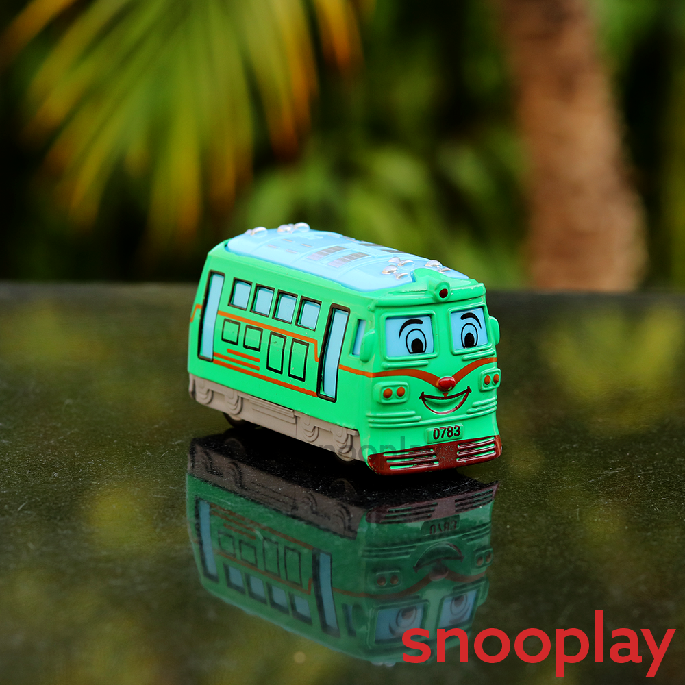 Pack of 6 Small Diecast Vehicles Set - Ship, Taxi, Airplane, Bullet Train, Bus & Tram (2-8 Years)