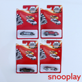 Road Burner Set of 4 Diecast Cars (Resembling Manza, Pagani, Elva, Aventador, Spyder) | Scale 1:64 (7 Years till Grown Ups) [RB-5]