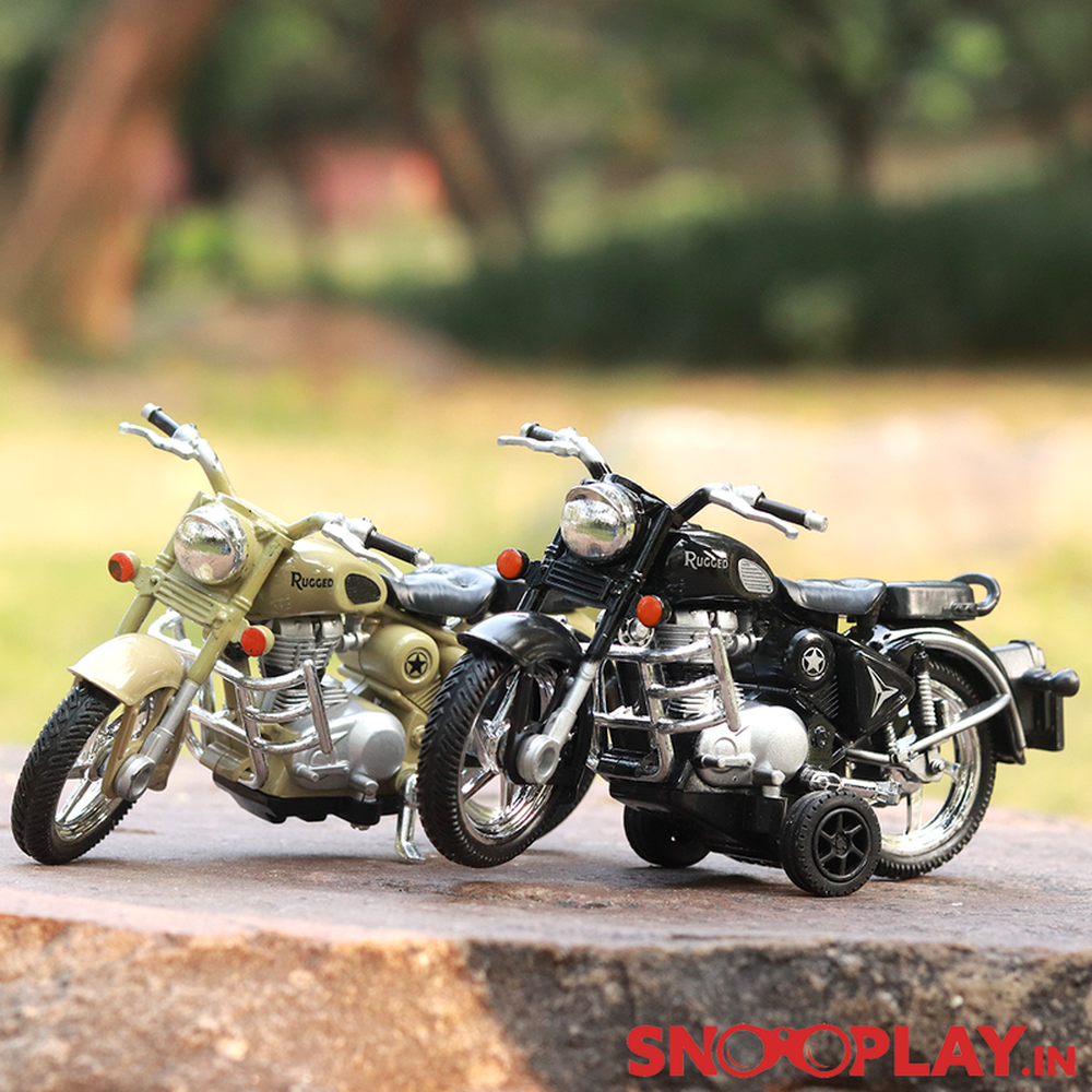Centy Miniature Model Rugged Bike Toy with Detachable Balancing Side Tyres (Assorted Colours)