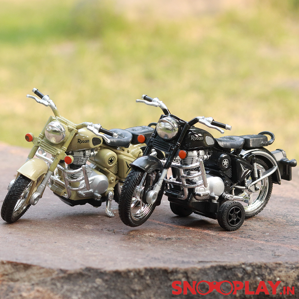Centy Miniature Model Rugged Bike Toy with Detachable Balancing Side Tyres (Assorted Colours)