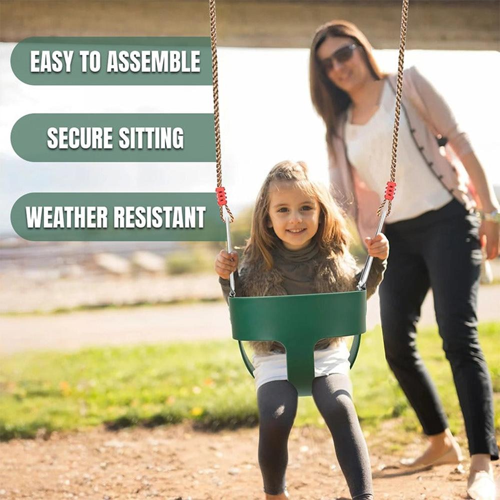 Hop N Play Swing Seat with Adjustable Nylon Rope & Snap Hooks (3-10 Years) | Capacity-150 Kg