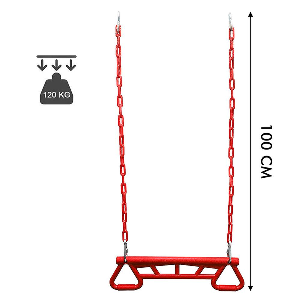 Hop N Play Trapeze Swing Bar with Gym Rings (3-10 Years) | Capacity-150 Kg