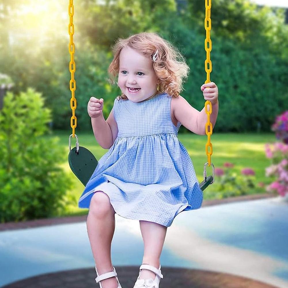 Hop N Play Flexible Swing Seat Set with Plastic Coated Chain | Capacity - 150 Kgs (3-10 Years)