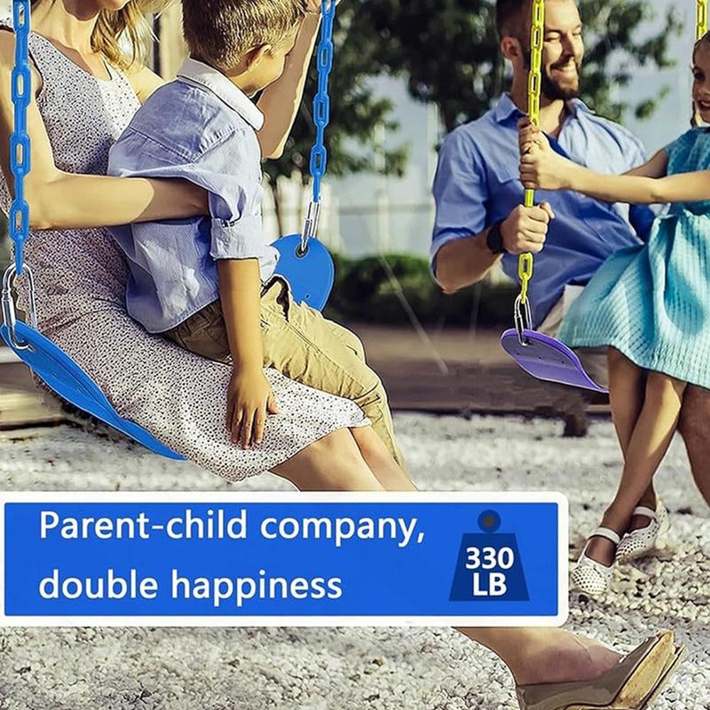Hop N Play Flexible Swing Seat Set with Plastic Coated Chain | Capacity - 150 Kgs (3-10 Years)