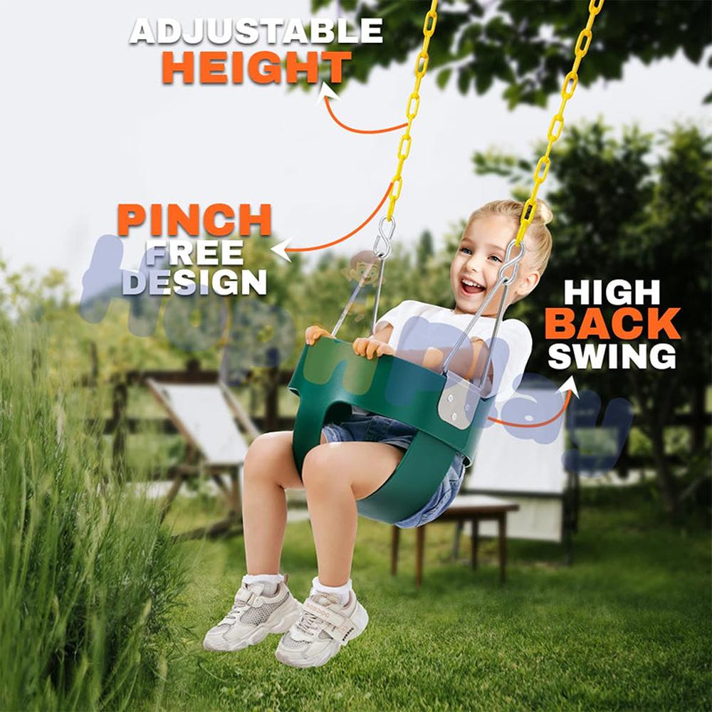 Hop N Play Heavy Duty Bucket Swing Seat with High Back (1-3 Years)