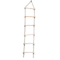 Hop N Play 6.5ft Wooden Rope Ladder | 6-Rung Climbing Swing (4-12 Years) | Capacity-120 Kg
