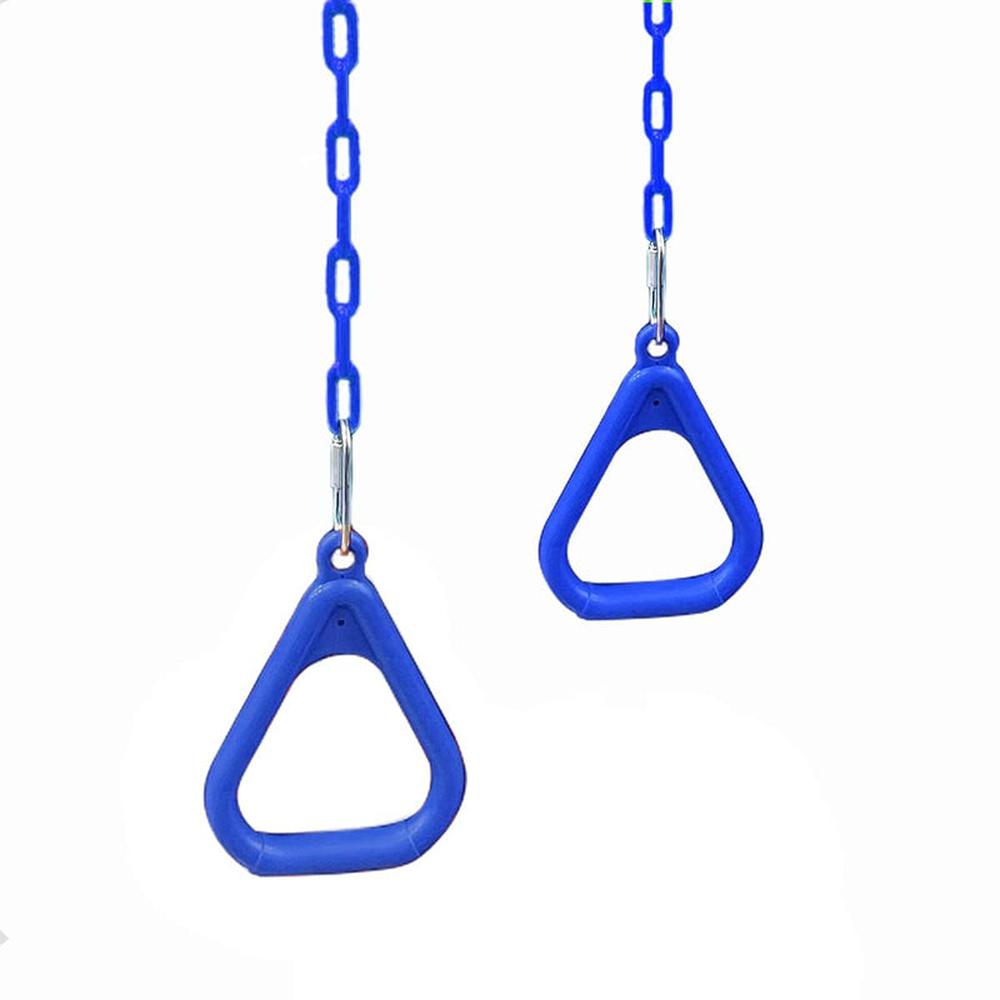 Hop N Play Trapeze Ring Set with Bar | Plastic-Coated Chain (3-10 Years) | Capacity-150 kg