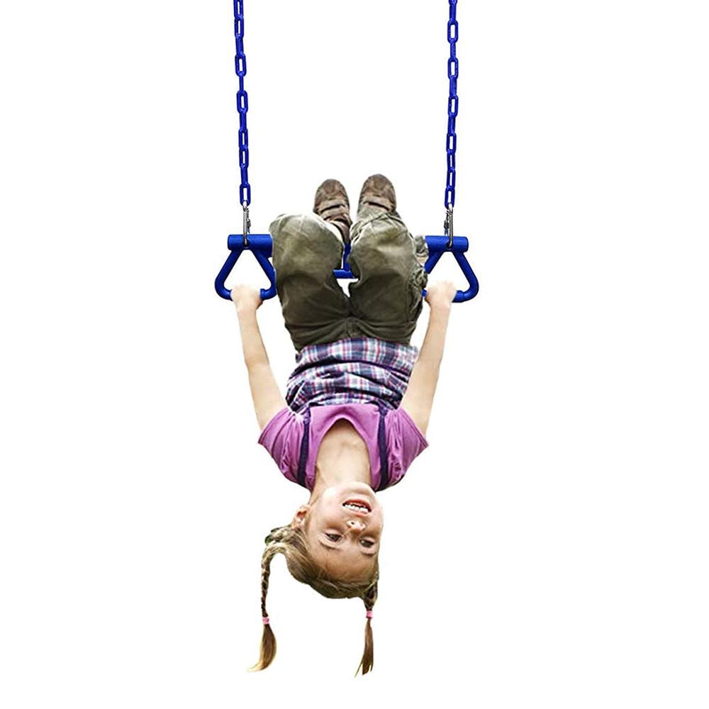Hop N Play Trapeze Swing Bar with Gym Rings (3-10 Years) | Capacity-150 Kg