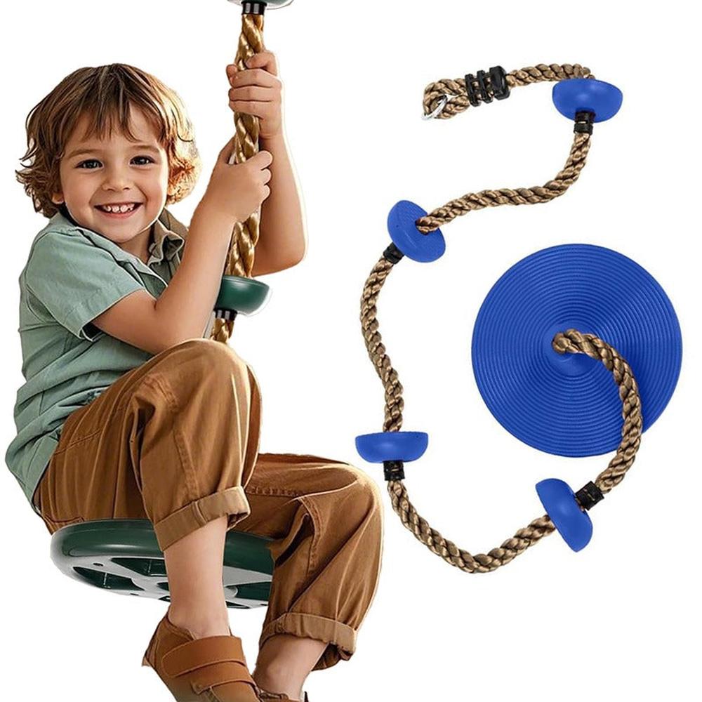 Hop N Play Climbing Adjustable 78 Inch Rope Swing with Platforms & Disc Seat | Capacity - 150 Kgs (4-12 Years)