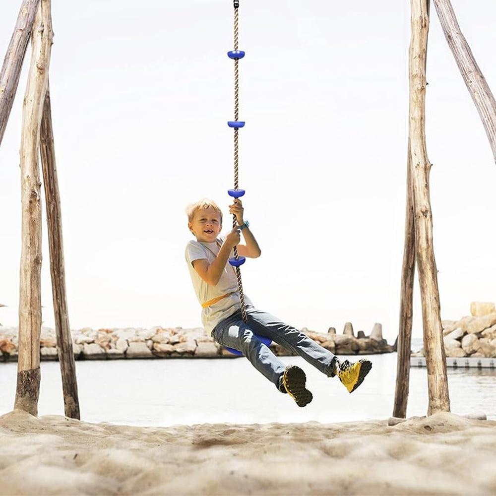 Hop N Play Climbing Adjustable 78 Inch Rope Swing with Platforms & Disc Seat | Capacity - 150 Kgs (4-12 Years)