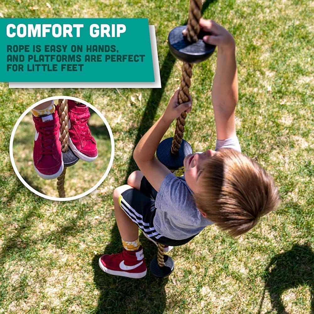 Hop N Play 6.5ft Climbing Rope with 5 Knots (4-12 Years) | Capacity-120 Kg