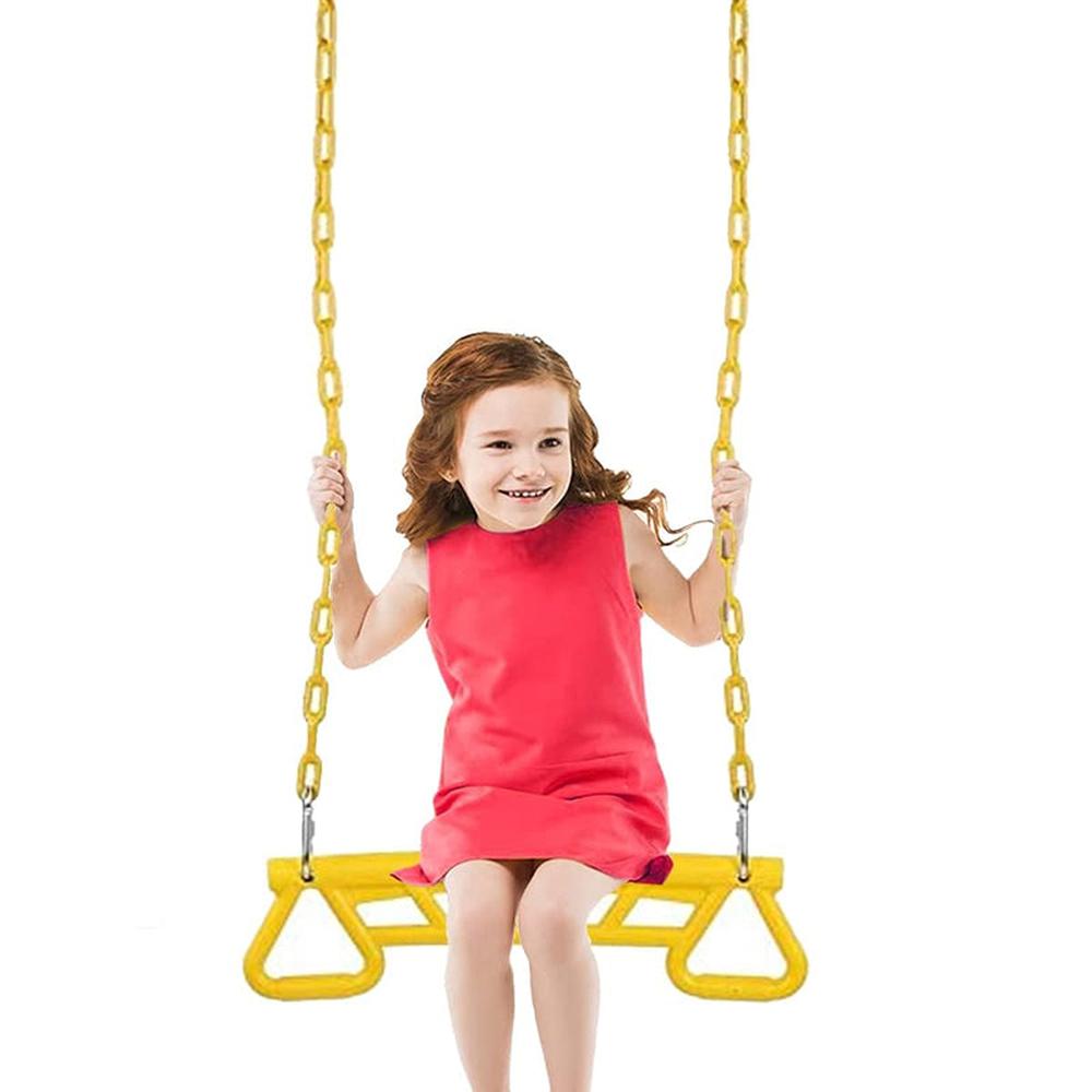 Hop N Play Trapeze Swing Bar with Gym Rings (3-10 Years) | Capacity-150 Kg