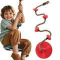Hop N Play Climbing Adjustable 78 Inch Rope Swing with Platforms & Disc Seat | Capacity - 150 Kgs (4-12 Years)