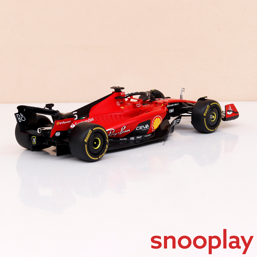 Bburago Original Ferrari SF-23 Licensed Diecast Car with Driver Figurine | 1:24 Scale Model (14 Years Till Grown Ups)