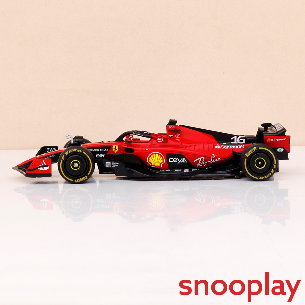 Bburago Original Ferrari SF-23 Licensed Diecast Car with Driver Figurine | 1:24 Scale Model (14 Years Till Grown Ups)