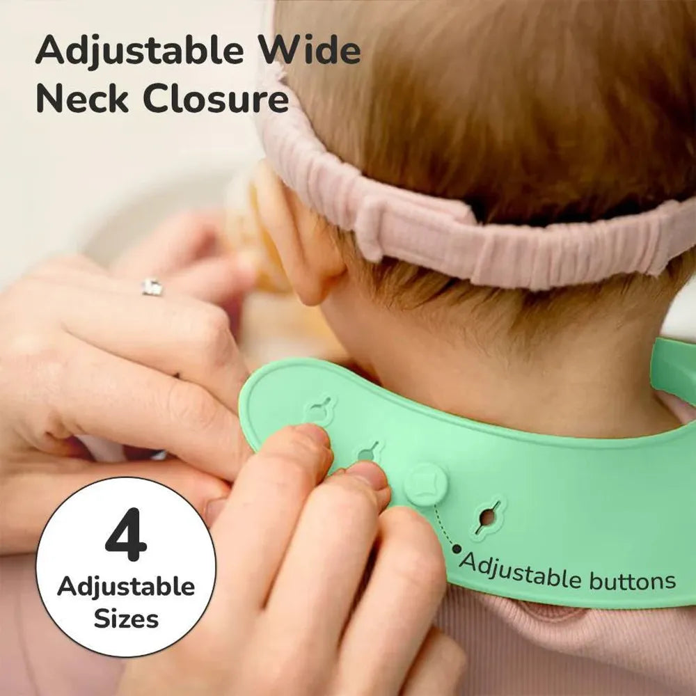R for Rabbit Safari Silicone Bib and Built-in Food Pocket