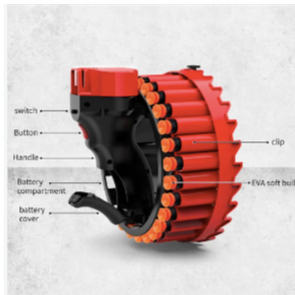 Rapid Fire Dart Launcher Toy (2 Colour Variants)