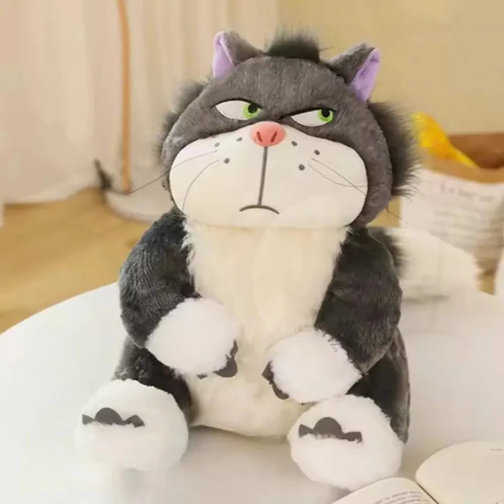 CuddleNest Angry Cat Plush Toy - 28cm