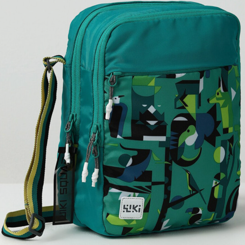 Wildcraft Graphic Crossbody Bag - Fauna Green Colour | Unisex Shoulder Sling Bag