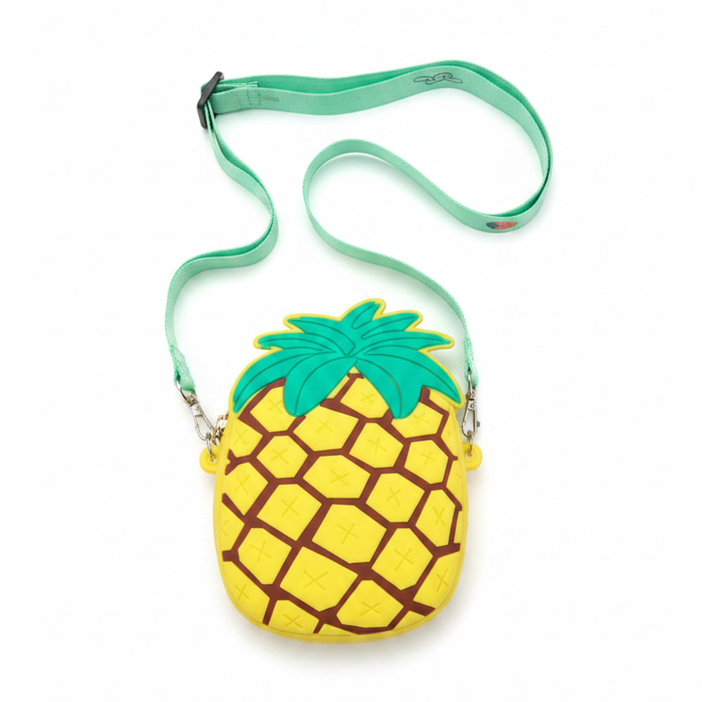 Fruity Silicone Sling Bag with Detachable Strap - Pineapple