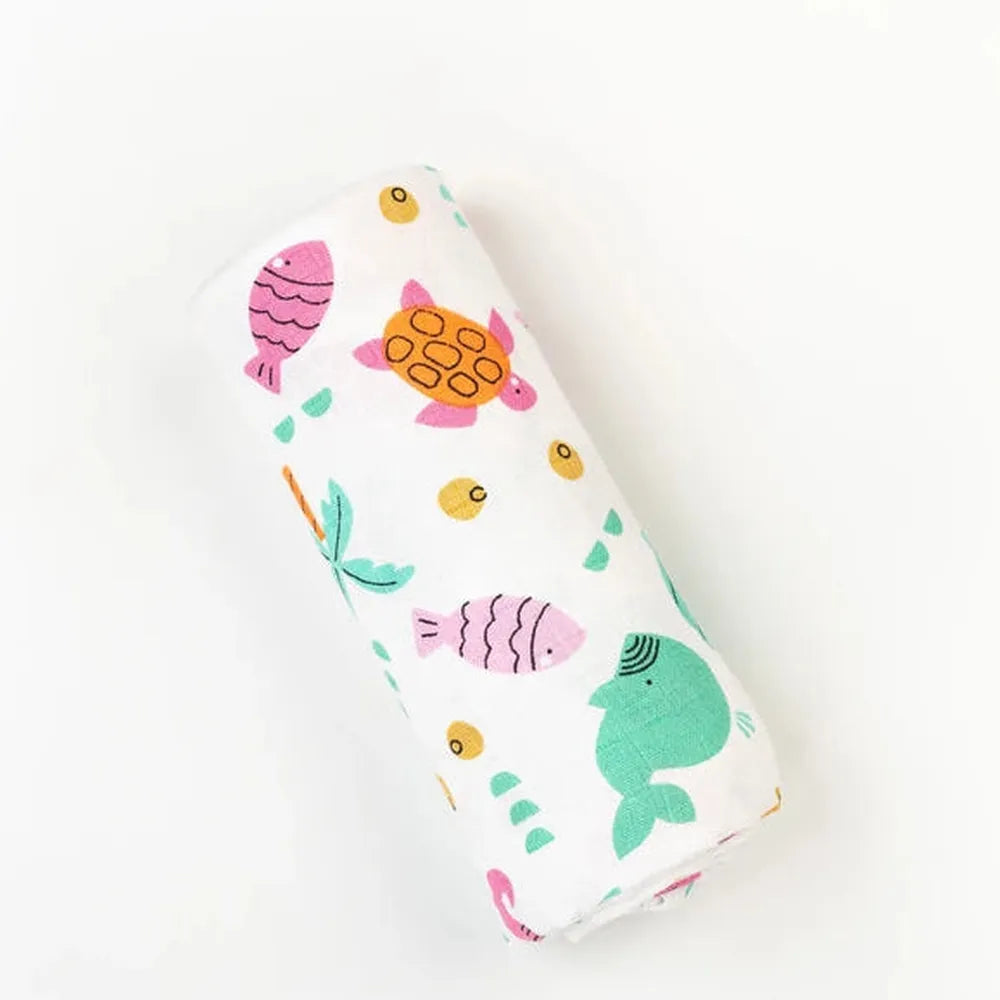Beelittle Organic Muslin Cotton Baby Swaddle Blanket