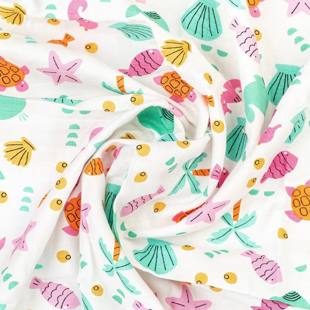 Beelittle Organic Muslin Cotton Baby Swaddle Blanket