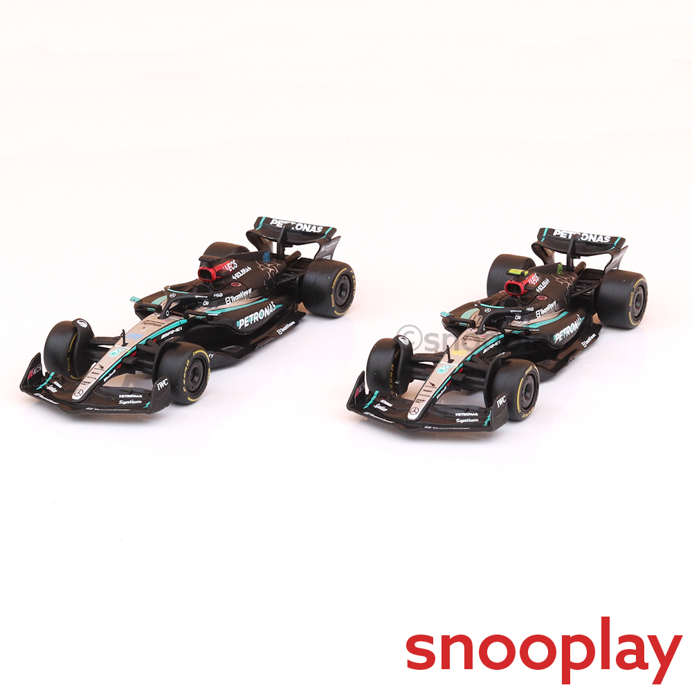 Bburago Set of 2 Original Mercedes F1W15 Licensed Diecast Car | 1:43 Scale Model (14 Years Till Grown Ups)